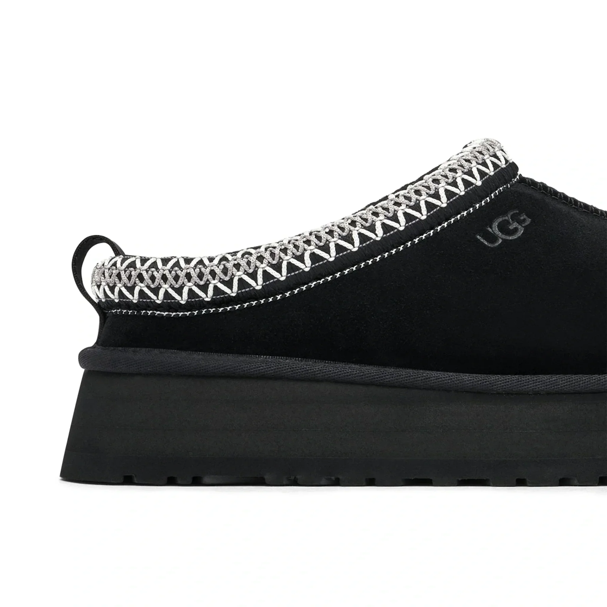 UGG Tazz Platform Black Slippers (W)